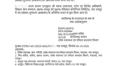 दवा निगम के उप प्रबंधक उपाध्याय, एसएसओ देवांगन हटाए गए