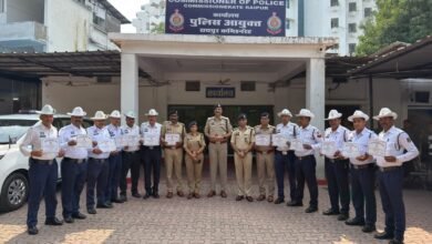 13 ट्रैफिक पुलिस कर्मी प्रशस्ति पत्र से सम्मानित