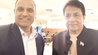 संयुक्त राष्ट्र के अधिकारी पांडेय की अभिनेता-सांसद गोविल से आत्मीय भेंट