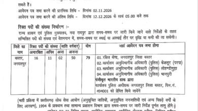 बस्तर फाइटर्स में भर्ती , बस्तर, नारायणपुर के लिए पद विज्ञापित